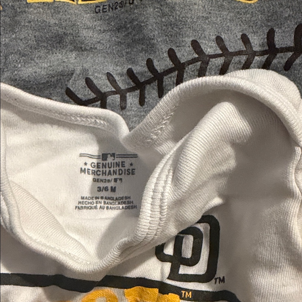 Kids Padres Baseball Club Shirt Set - Yellow, Gray, White - Picture 2 of 3